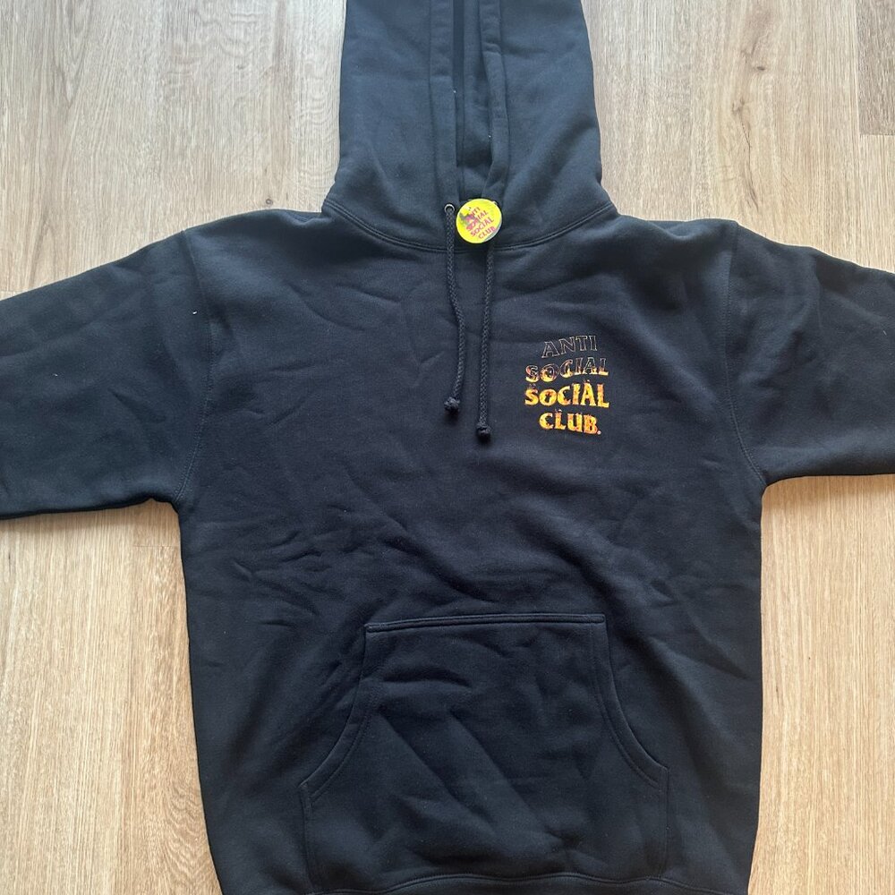 BRAND NEW WITH TAGS Anti Social Social Club A Fire Inside Flame Hoodie MEDIUM - Picture 3 of 5